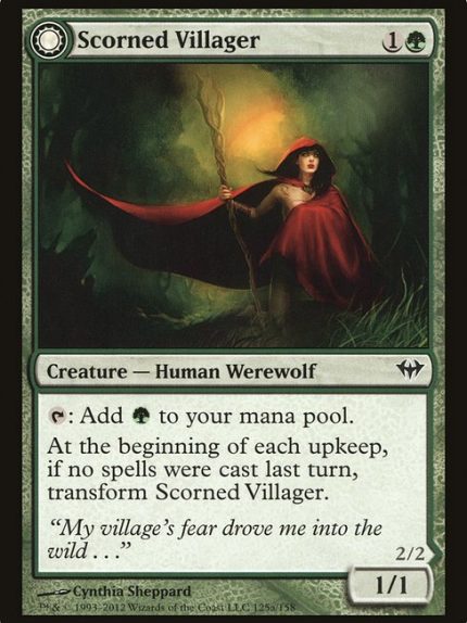 Scorned Villager // Moonscarred Werewolf